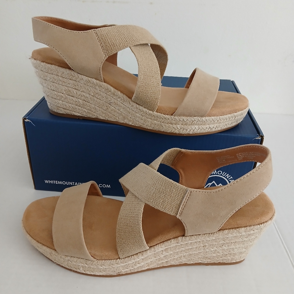 WHITE MOUNTAIN Women's Yanda Espadrille Platform Sandal Size 9.5 New $30